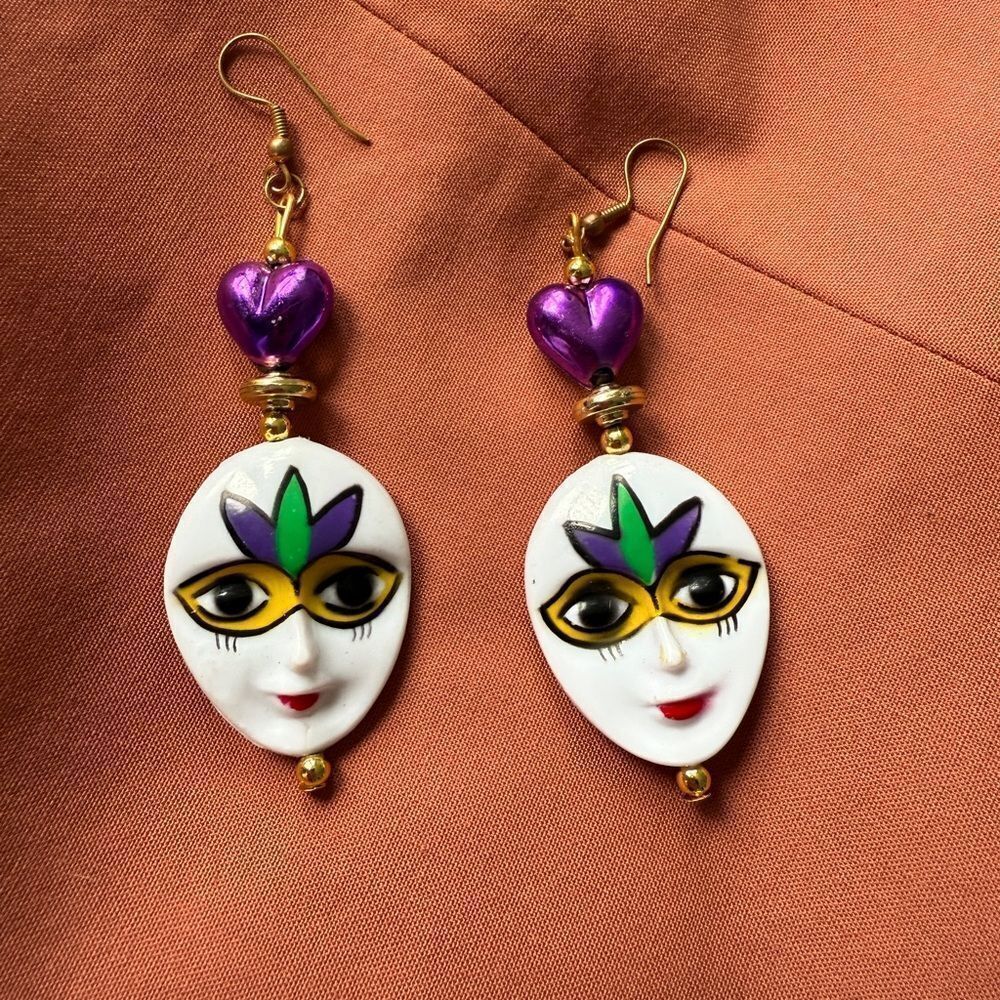 Mardi Gras New Orleans Bold Festive Eclectic Earrings
